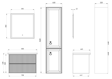 Тумба под раковину ASB-Woodline   Риола 80   12411 (белый)